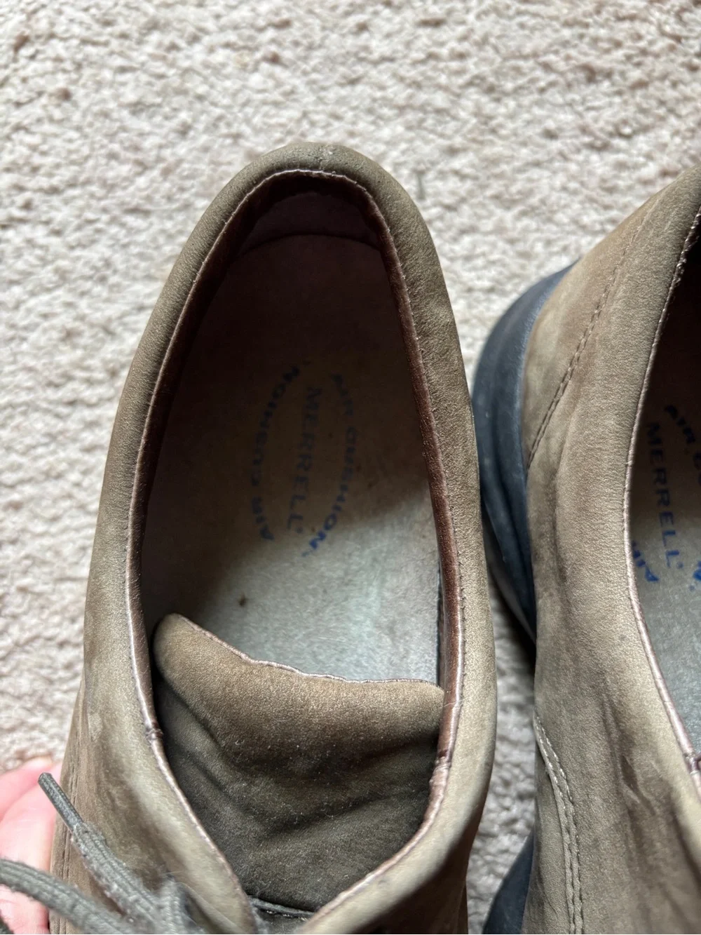 Women's Merrell topo lace up  Suede nubuck ankle Boots in dark Taupe